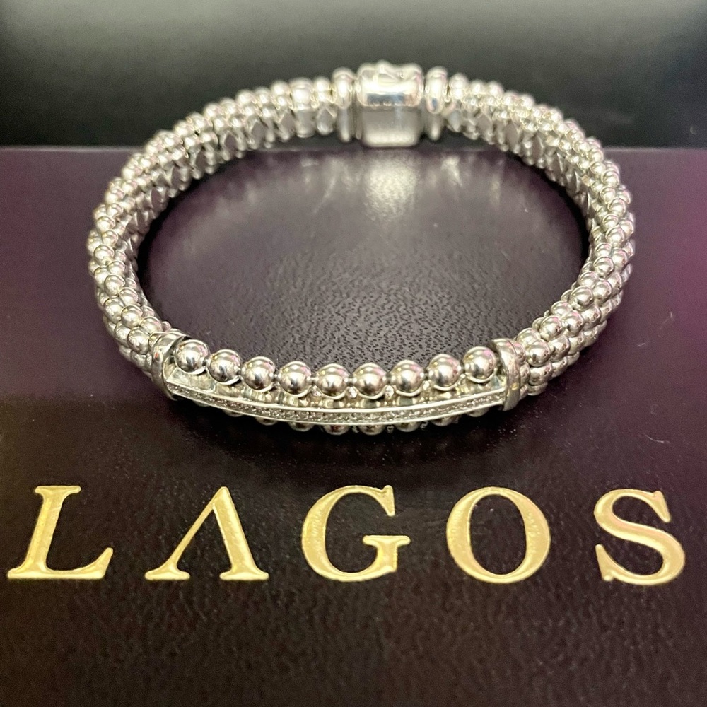 Lagos Caviar Spark Diamond Bracelet.